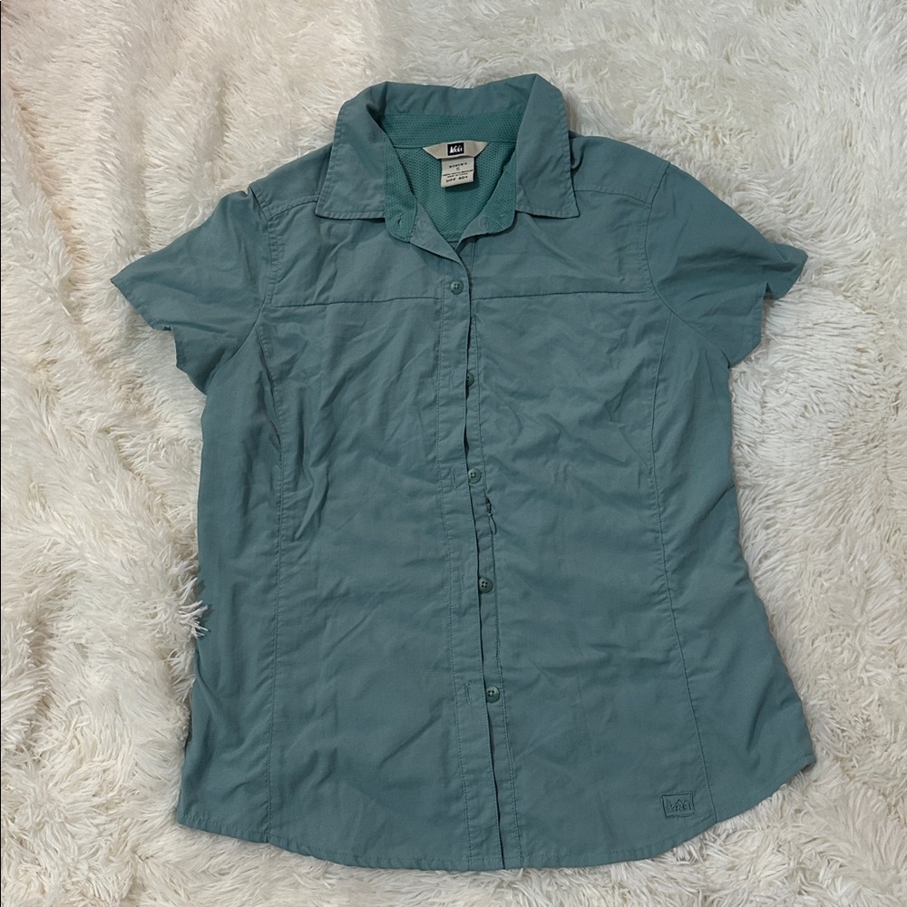 REI Teal Women's Button-Up Shirt